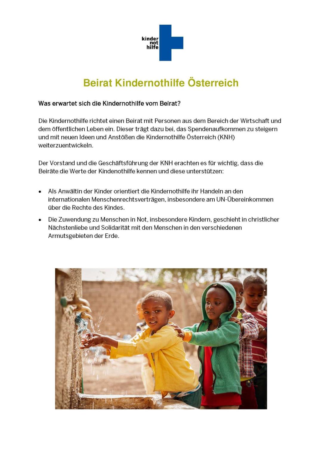 Beirat der Kindernothilfe Österreich